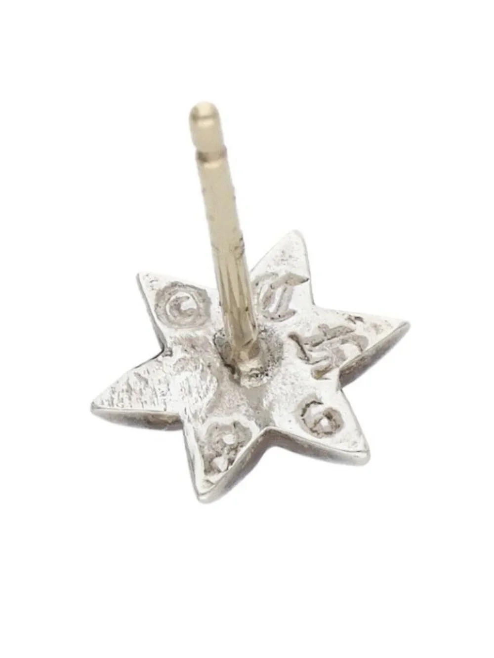 Chrome Hearts CO Star Dmnd Stud Silver Earrings